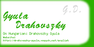 gyula drahovszky business card